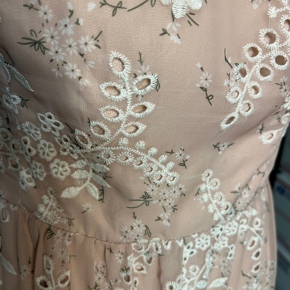 Dress the Population Blush Multi River Off The Shoulder Midi Dress NWT S - Picture 8 of 12